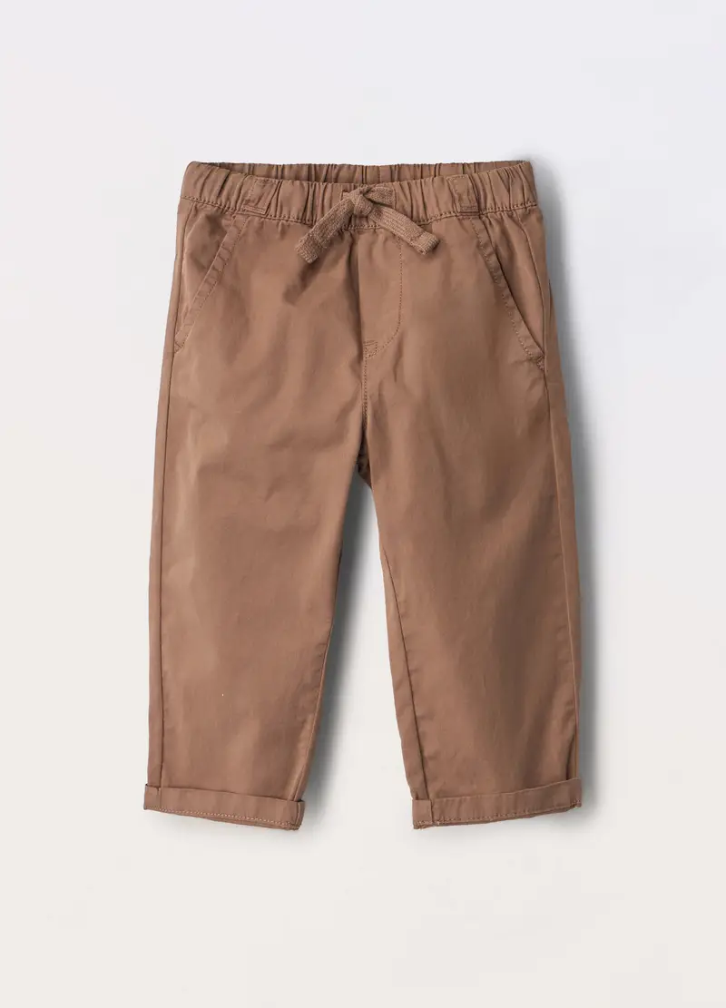 Blukids Pantaloni In Twill Di Puro Cotone Neonato, Bambino, Marrone antilope, Taglia: 9
