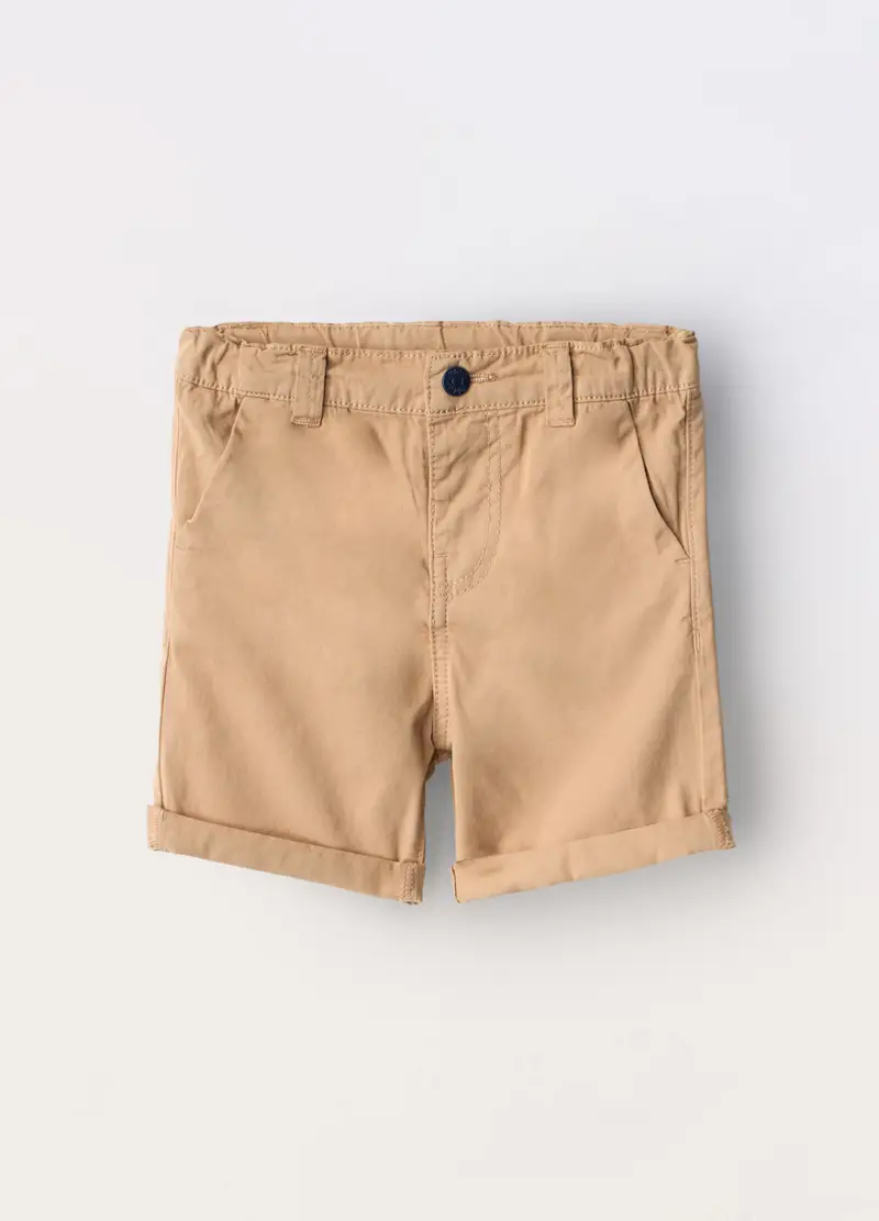 Blukids, Pantaloni In Twill Di Puro Cotone Neonato, Bambino, Marrone chiaro, Taglia: 9-12