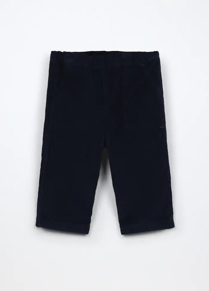 Blukids Pantaloni In Velluto A Coste Neonato, Bambino, Blu scuro