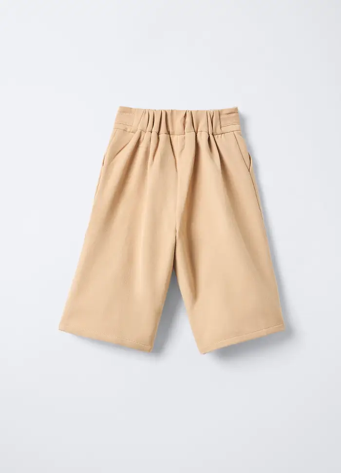 Blukids Pantaloni Misto Viscosa Fit Over Bimba, Bambina, Beige chiaro