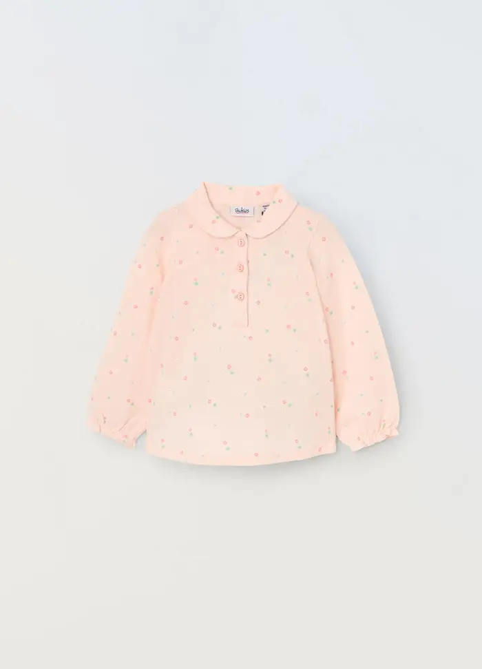 Blukids Polo In Puro Cotone Piquet Neonata, Bambina, Rosa chiaro