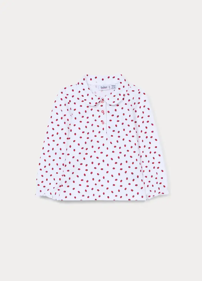 Blukids Polo Piquet In Cotone Stretch Bimba, Bambina, Bianco