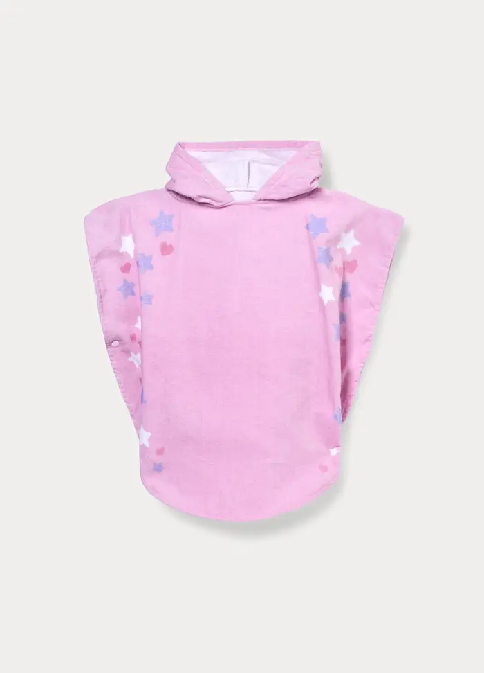 Blukids Poncho In Spugna Di Puro Cotone, Neonata, Rosa, U