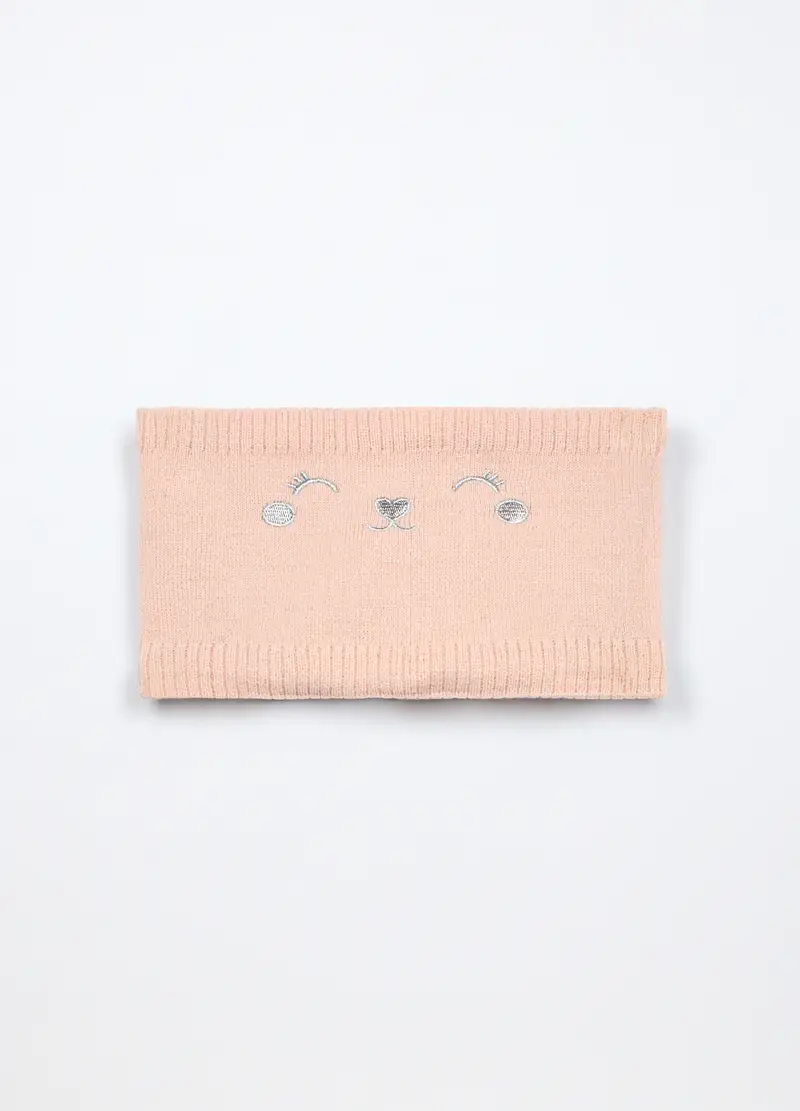 Blukids, Scaldacollo Tricot Con Ricami Neonata, Rosa chiaro, Taglia: T.U