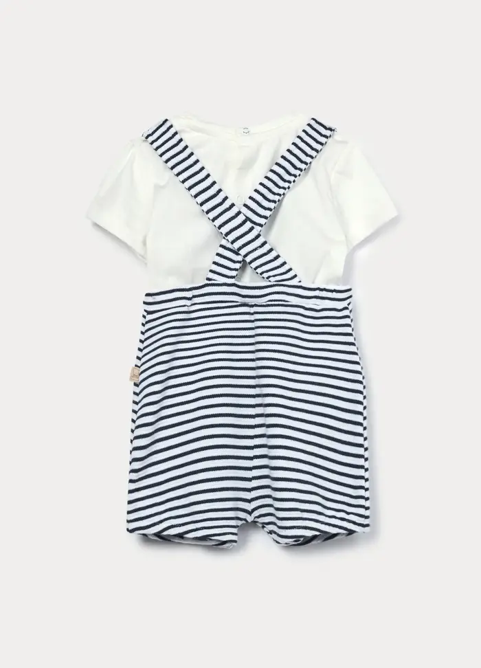 Set In Puro Cotone Neonato, Blu navy
