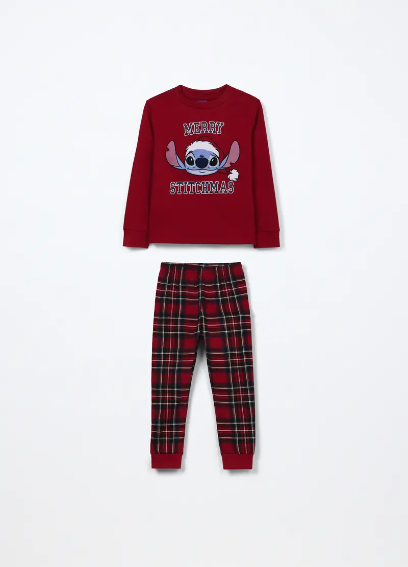 Set Pigiama Lungo In Interlock Di Puro Cotone Neonato, Rosso aragosta