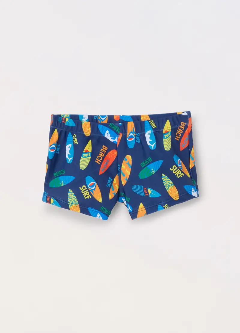 Blukids Shorts Costume Bambino, Unisex, Blu/Arancione, Taglia: 3-4