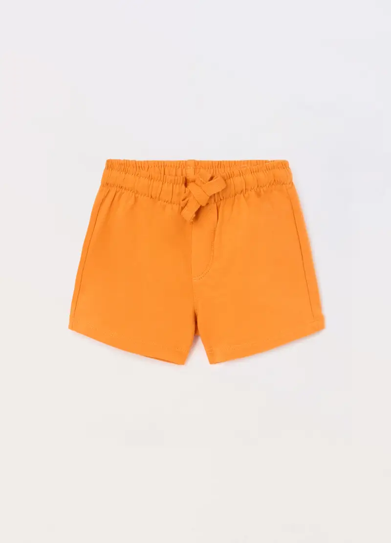 Blukids, Shorts In French Terry Di Puro Cotone Neonato, Bambino, Arancione papaya, Taglia: 9-12