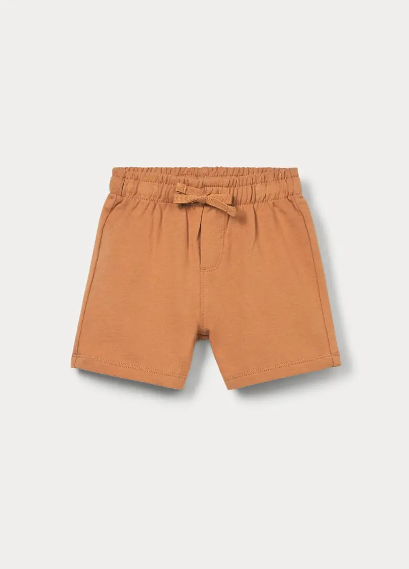 Blukids Shorts In Jersey Di Puro Cotone Bimbo, Bambino, Marrone cognac