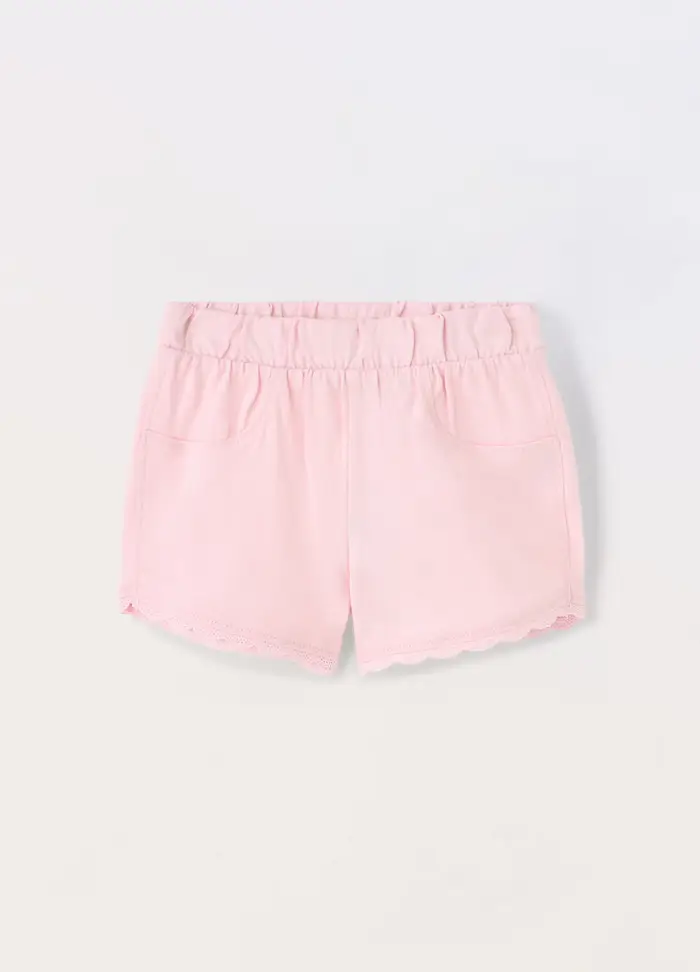 Blukids Shorts In Jersey Di Puro Cotone Neonata, Bambina, Rosa chiaro