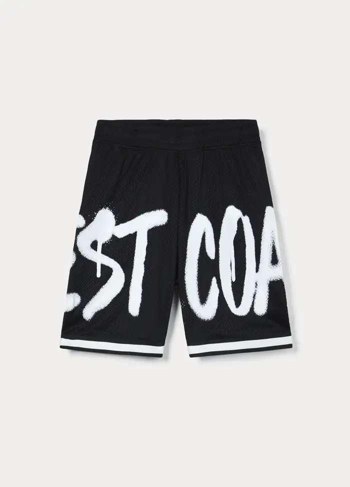 Blukids Shorts In Mesh Ragazzo, Bambino, Nero stampa 1