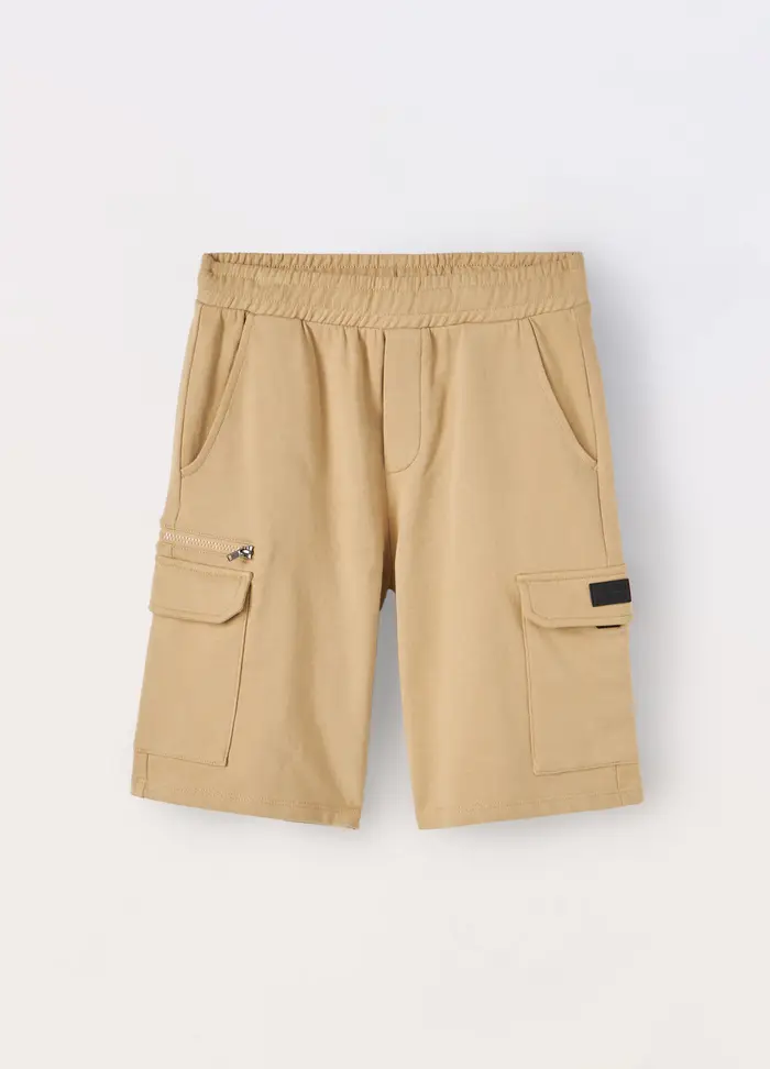 Blukids Shorts In Puro Cotone Ragazzo, Bambino, Beige chiaro