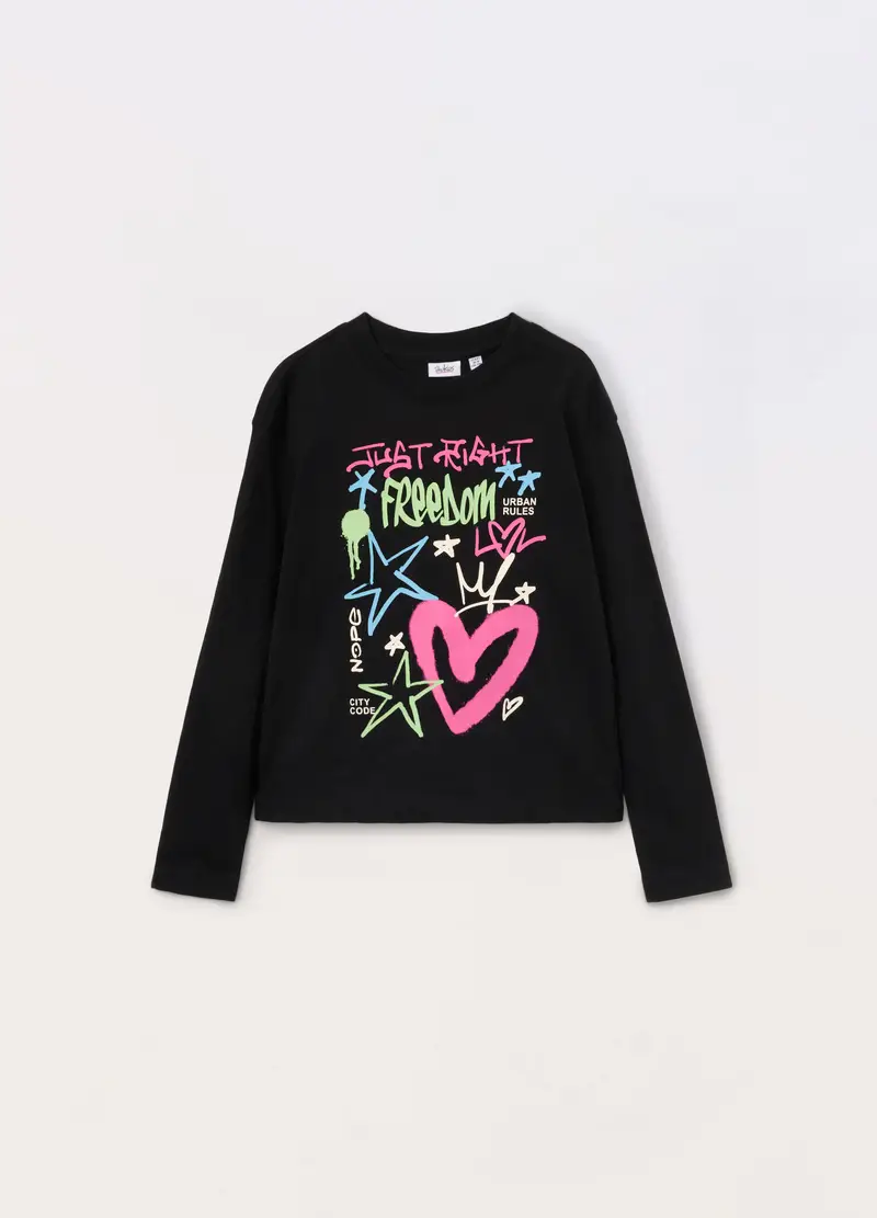 Blukids T-shirt Ragazza Nero 1304679
