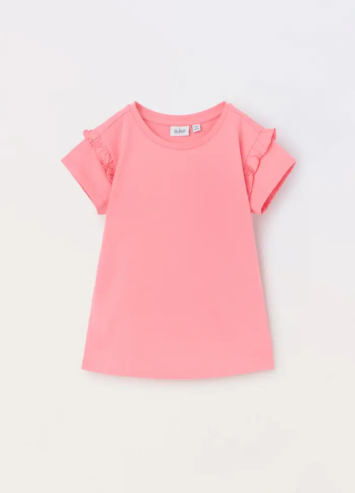 Blukids T-shirt In Puro Cotone Bambina, Rosa pastello
