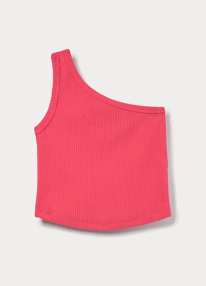 Blukids Top Monospalla Bambina, Rosa scuro