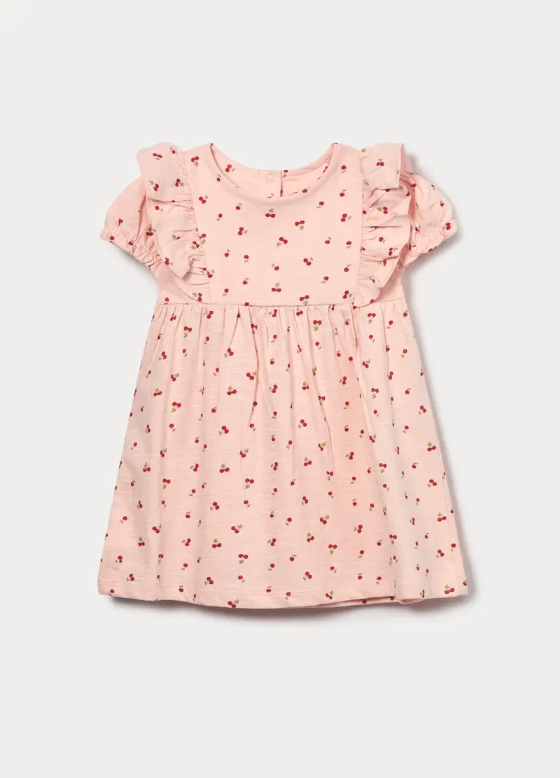Blukids Vestito In Jersey Di Puro Cotone Neonata, Rosa chiaro