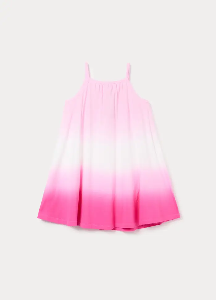 Blukids Vestito In Jersey Di Puro Cotone Ragazza, Bambina, Rosa fuxia