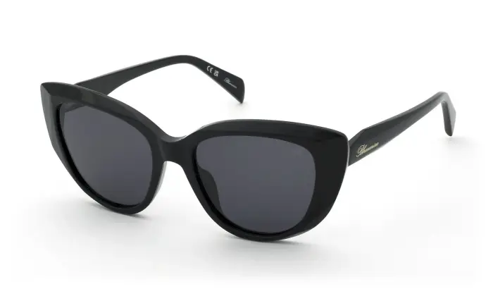 Blumarine Donna SBM242S 700 Occhiali da sole Acetato Nero Fumo Farfalla Normale