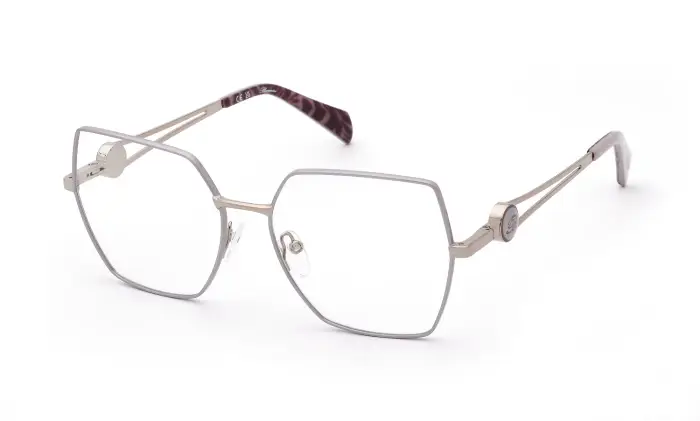 Blumarine Donna VBM253 0H60 Montature da vista Metallo Oro Geometrica