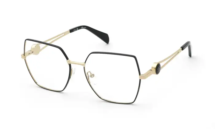Blumarine Donna VBM253 301 Montature da vista Metallo Oro Geometrica