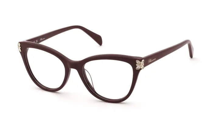 Blumarine Donna VBM254S 09FD Montature da vista Acetato Viola Farfalla