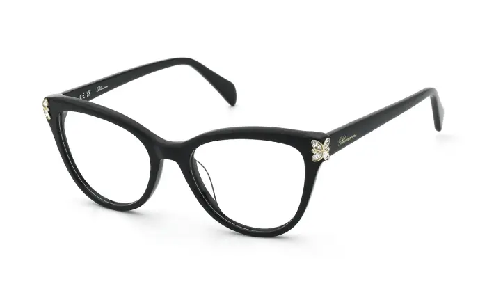 Blumarine Donna VBM254S 700 Montature da vista Acetato Nero Farfalla
