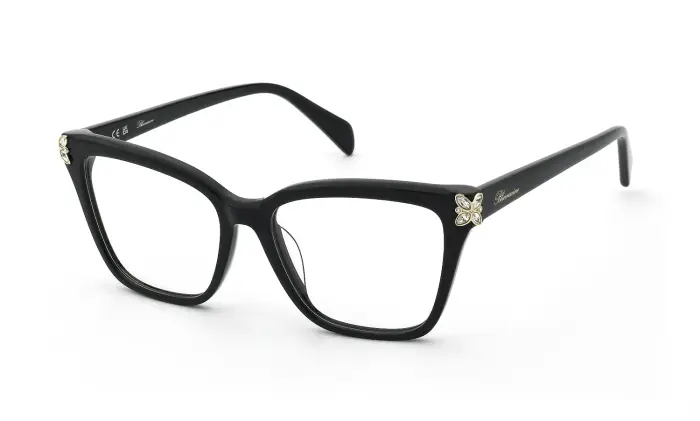 Blumarine Donna VBM255S 700 Montature da vista Acetato Nero Farfalla