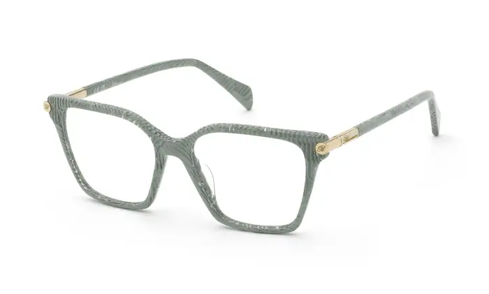 Blumarine Donna VBM257 02AQ Montature da vista Acetato Geometrica