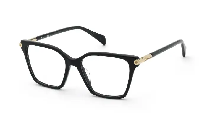 Blumarine Donna VBM257 700 Montature da vista Acetato Nero Geometrica