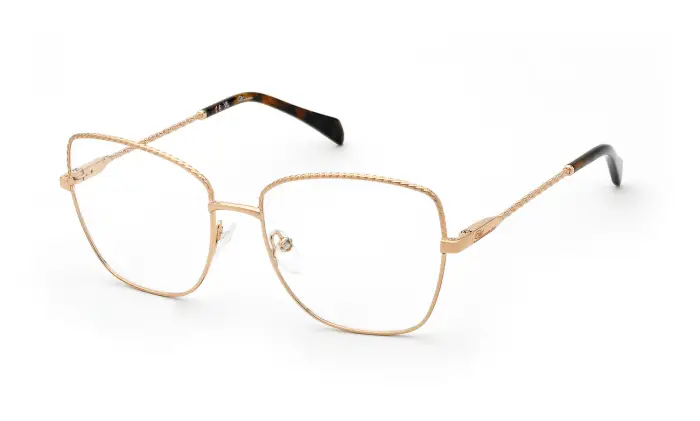Blumarine Donna VBM258 08FC Montature da vista Metallo Oro Farfalla