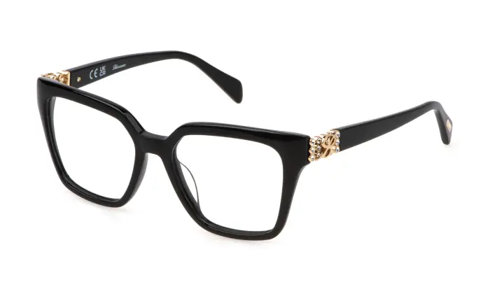 Blumarine Donna VBM851S 700 Montature da vista Acetato Nero Squadrata