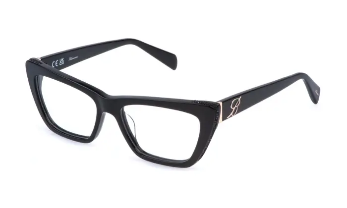 Blumarine Donna VBM876S 700 Montature da vista Acetato Nero Cat Eye
