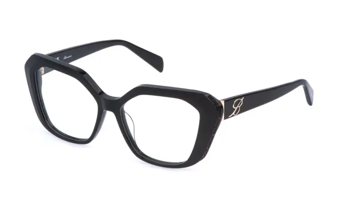 Blumarine Donna VBM877S 700 Montature da vista Acetato Nero Geometrica