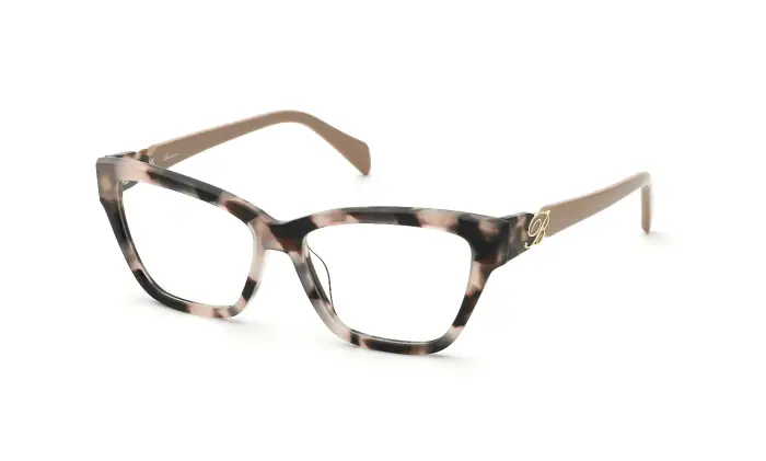 Blumarine Donna VBM883 AGKK Montature da vista Acetato Havana Cat Eye