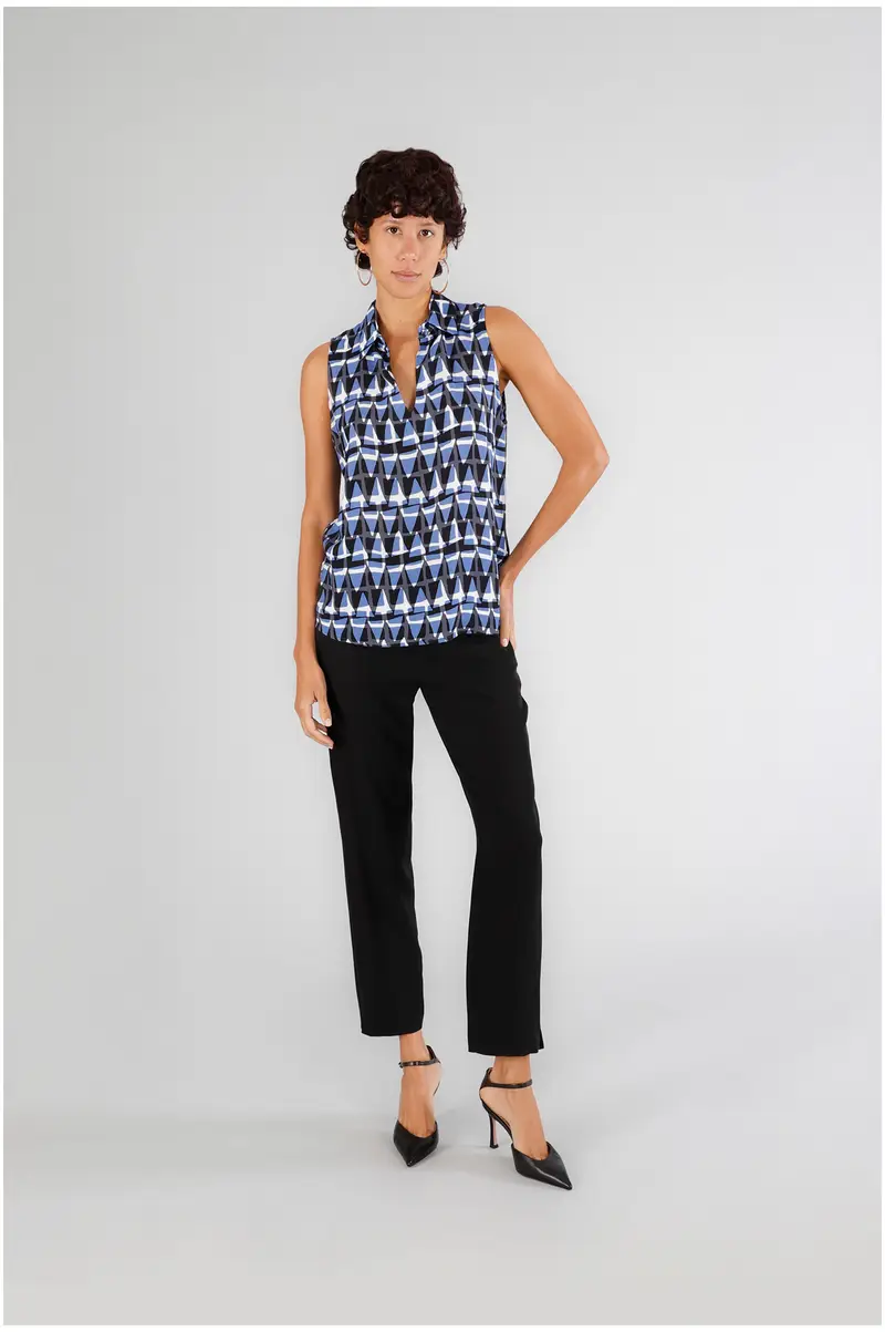 CafèNoir blusa smanicata stampata etnica