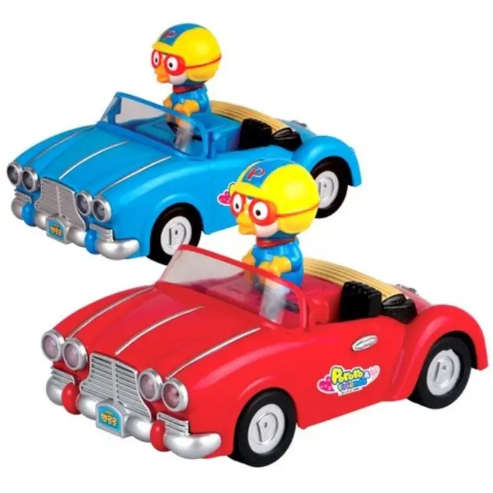 [Pororo] Nuova Macchinina Spingi e Vai (Spedito a caso Blu o Rosso), Giocattoli coreani Shipped at random Blue or Red