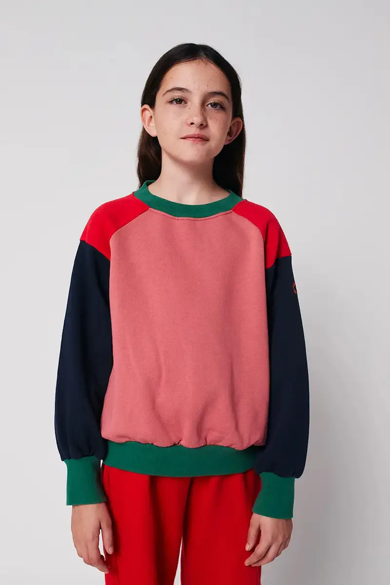 Bobo Choses felpa in cotone bambino/a Tic Tac Toe colore rosa 225AC046