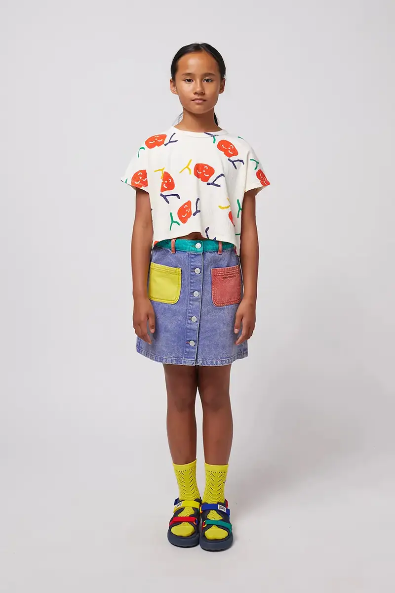 Bobo Choses gonna jeans bambino colore blu 125AC072