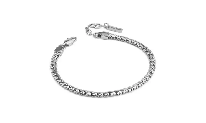 BOCCADAMO Bracciale Uomo A Maglia Spigata Intrecciata