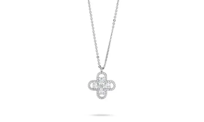 BOCCADAMO Collana Girocollo Con Quadrifoglio Pendente Zirconi
