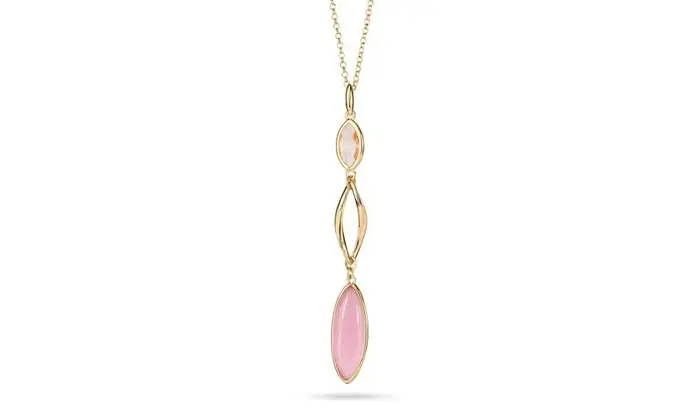 BOCCADAMO Collana Girocollo Placcato Oro Giallo Con Cristallo Peach