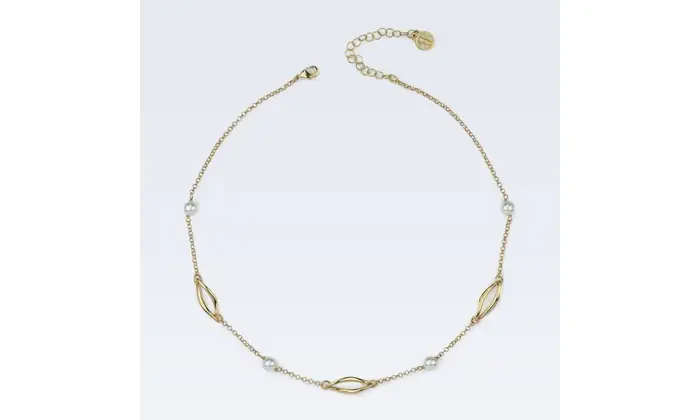 BOCCADAMO Collana Girocollo Placcato Oro Giallo Con Perle
