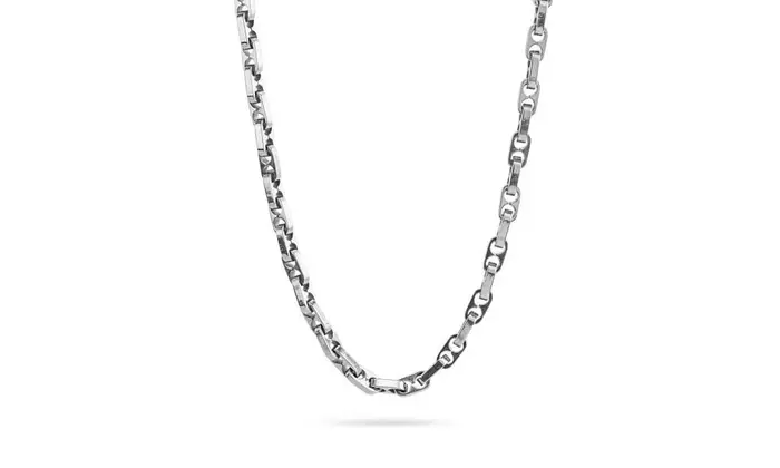 BOCCADAMO Collana Uomo Maglia Grumettata Grande In Acciaio