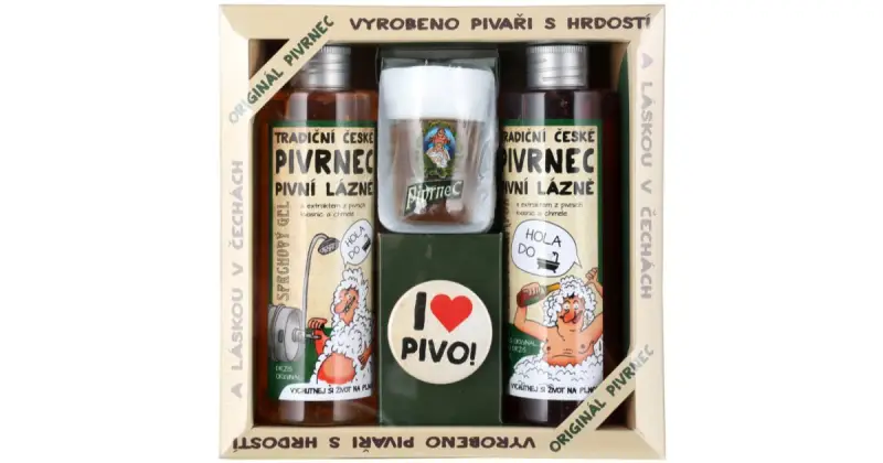 Bohemia gifts & Cosmetics Beer set per corpo e capelli per uomo gel doccia 250 ml + shampoo per capelli 250 ml + sapone fatto a mano con