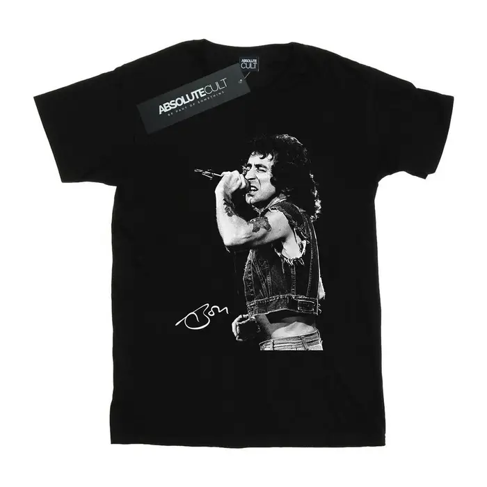 T-shirts a maniche lunghe Bon Scott BI47952 Nero