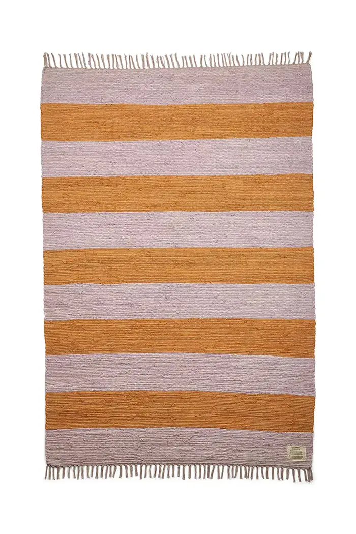 tappeto decorativo in cotone 140 x 200 cm Multicolore