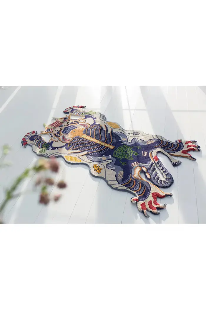 tappeto di lana Dragon 110 x 200 cm Multicolore miniatura 3