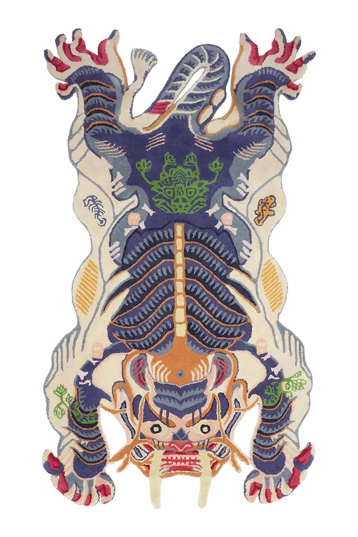 tappeto di lana Dragon 110 x 200 cm Multicolore