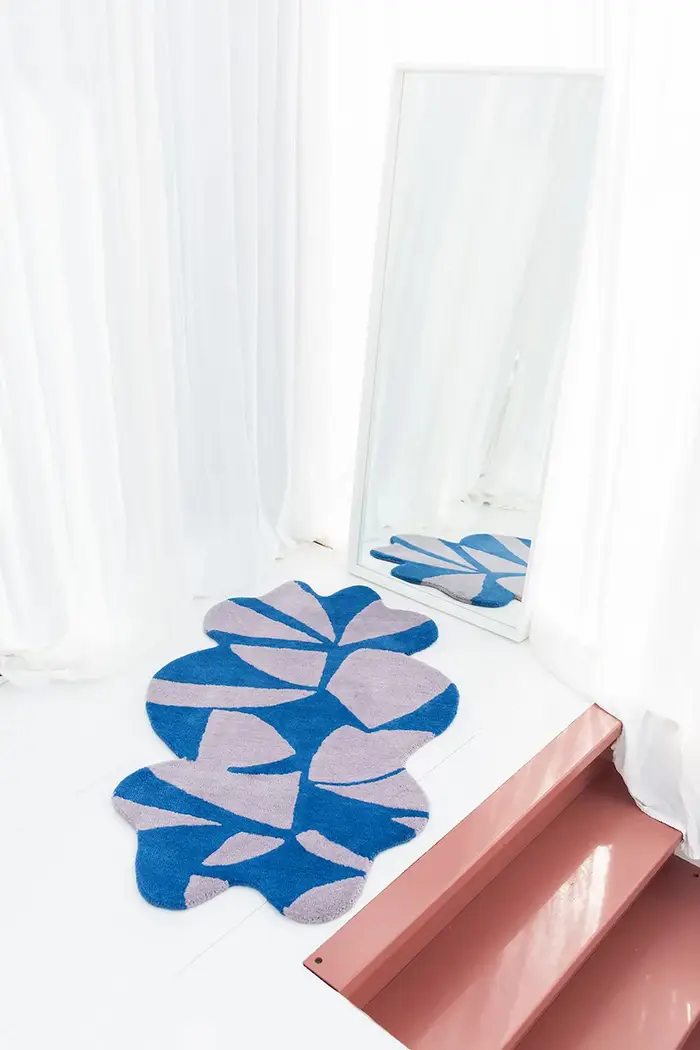 tappeto di lana Electro Rug 80 x 130 cm Multicolore miniatura 3