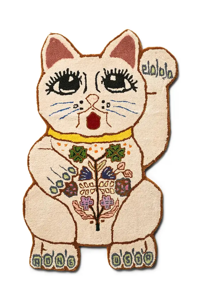 tappeto di lana Lucky 60 x 100 cm Multicolore